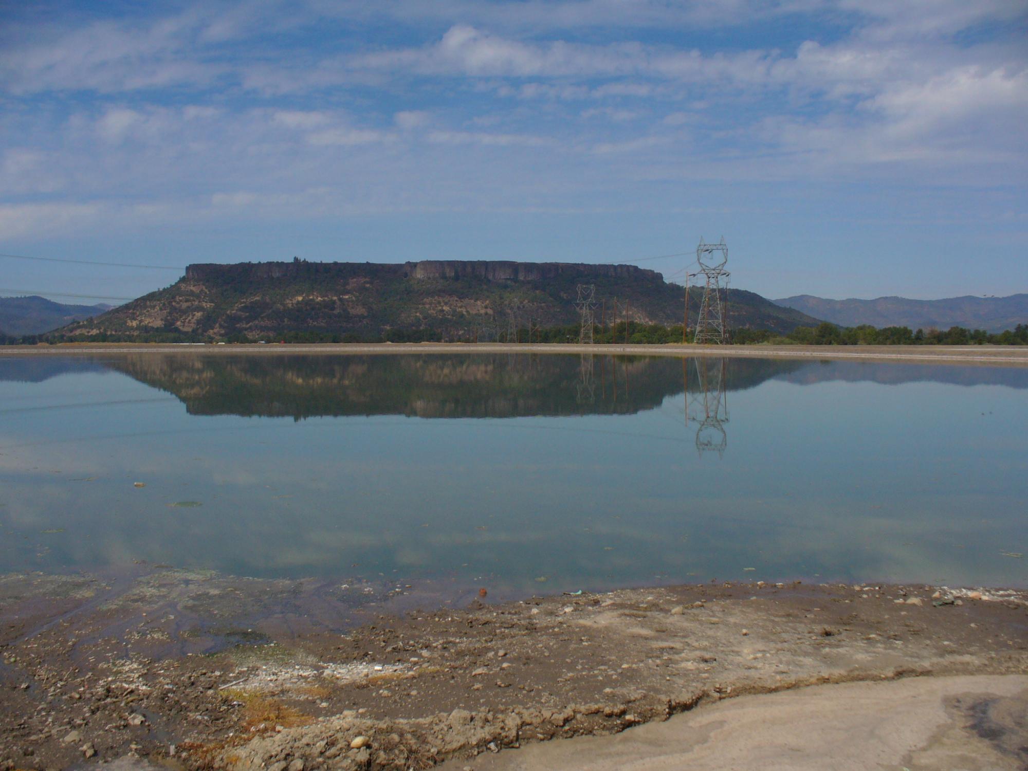 White City Lagoons North Cell with Table Rock in Background